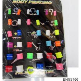 108 Wholesale Heart Shape Ear Plug Ear Studs Body Jewelry Piercing