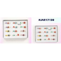 144 Wholesale Kids Ring Butterfly & Star Fish Design