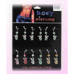 60 Wholesale Bodyjewelry/ Body Piercing Bunny Belly Button Ring
