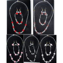 12 Wholesale Pre Mixed Murano Beans Necklace Bracelet And Earring