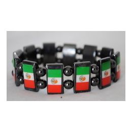 96 Wholesale Mexico Flag Magnetic Bracelet