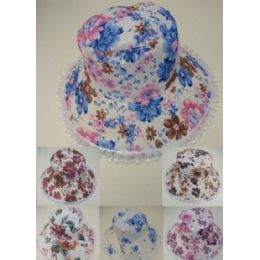 40 Pieces Ladies Floral Gardening Hat - Sun Hats