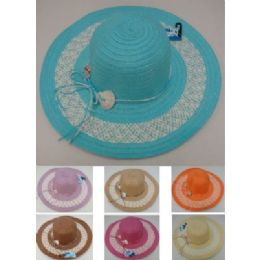 48 Pieces Ladies Summer Hat [metallic Accent & Seashells] - Sun Hats