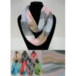 12 of Light Weight Infinity Scarf [tricolor Pastel]