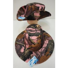 24 Wholesale Pink Hardwoods Camo Boonie Hat