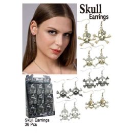 36 Pieces Skull Earrings - Earrings