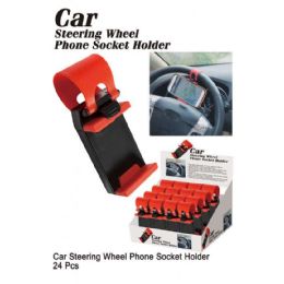24 Wholesale Car Steering Wheel Phone Socket Holder