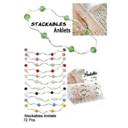 72 Wholesale Stackables Anklets