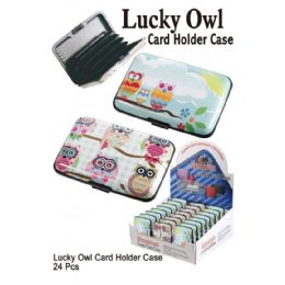24 Wholesale Luck Owl Card Holder Case