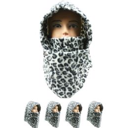 24 of Unisex Adult Winter Ninja Winter Hat Leopard Print