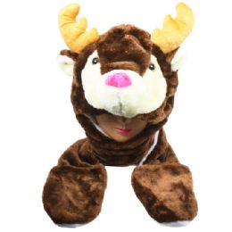 24 Wholesale Animal Hat Reindeer