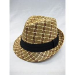 24 Wholesale Mens Fedora Hat With Patteren