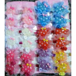 96 Wholesale Kitty Hair Clip Assorted Colors.
