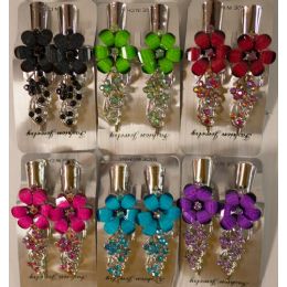 96 Wholesale Flower Hair Clamps Two Pcs Per Cart Assorted