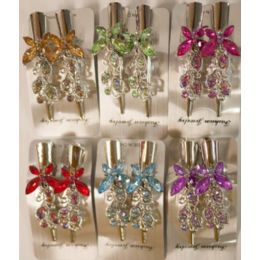 96 Wholesale Butterfly Hair Clamps Two Pcs Per Cart Assorted