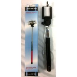 12 Wholesale Extendable Cable Take Pole Selfie Handheld Stick