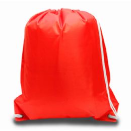 60 Pieces Oad Drawstring Backpack Red Only - Backpacks 15" or Less