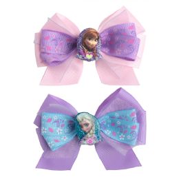 24 Wholesale Frozen Printed Bow Salon