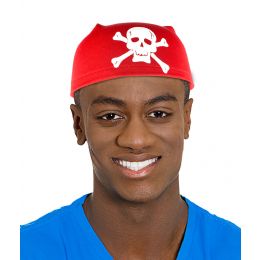 144 Wholesale Pirate Scarf Hat - Red
