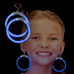 300 Pieces Glow Earrings - Blue - LED Party Supplies