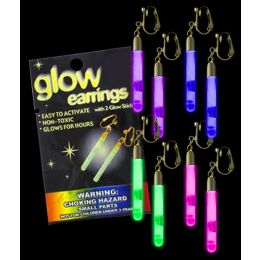 75 Units of Glow Pendant Earrings - Assorted - LED Party Supplies