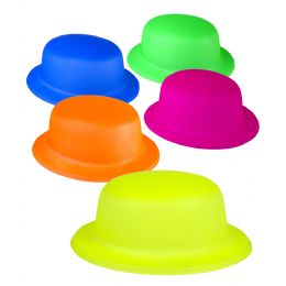 30 Wholesale Neon Derby Hats - Assorted 12ct