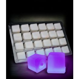 12 Units of Glowing Ice Cubes - Purple - LED Party Supplies