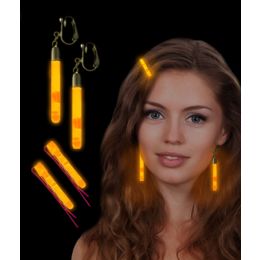288 Units of Glow Hair Pins And Earrings Set - Orange - LED Party Supplies