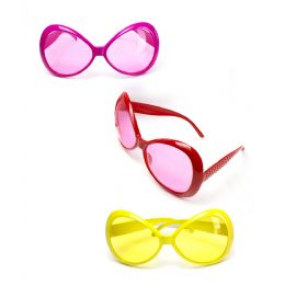 6 Wholesale Jumbo Glamorous Sunglasses - Assorted 12ct