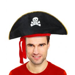 144 Pieces Deluxe Felt Pirate Hat - Costumes & Accessories