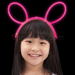 96 Wholesale Glow Headband - Pink