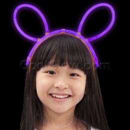 96 Wholesale Glow Headband - Purple