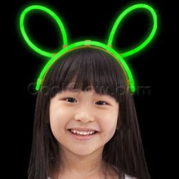 96 Wholesale Glow Headband - Green