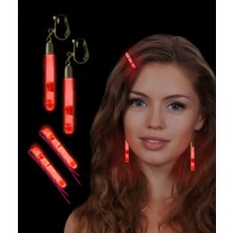288 Wholesale Glow Hair Pins And Earrings Set - Red