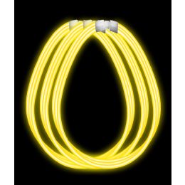800 Wholesale 22 Inch Super Wide Glow NecklaceS-Yellow