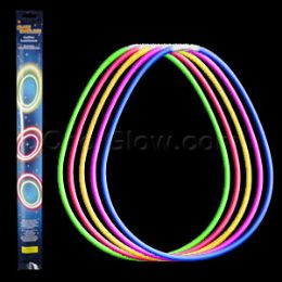 30 Wholesale 22 Inch Retail Packaged Glow Necklaces - Assorted