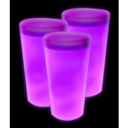 72 Wholesale Glow Cup - Purple
