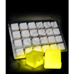 12 Wholesale Glowing Ice Cubes - Yellow
