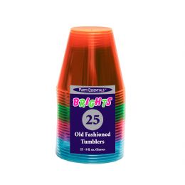 20 Wholesale Assorted Neon 9oz Tumblers - 25ct