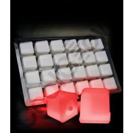 12 Wholesale Glowing Ice Cubes - Red