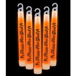 20 Pieces 6 Inch Happy New Year Glow StickS-Orange - LED Party Supplies