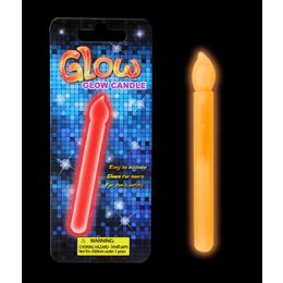 72 Wholesale Glow Candle 6 Inch - Orange