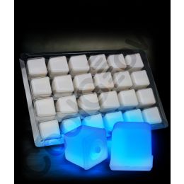 12 Wholesale Glowing Ice Cubes - Blue