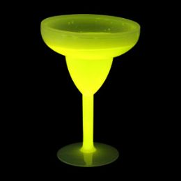 12 Wholesale Glow Margarita Glass 10 Oz. - Yellow