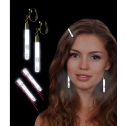 288 Wholesale Glow Hair Pins And Earrings Set - White