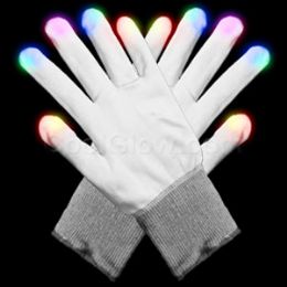 72 Wholesale Led Gloves - White