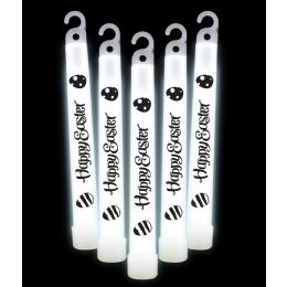 20 Wholesale 6 Inch Happy Easter Glow StickS- White