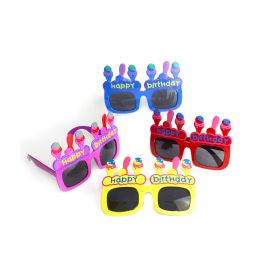 25 Pieces Happy Birthday Sunglasses - Assorted 12ct - Costumes & Accessories