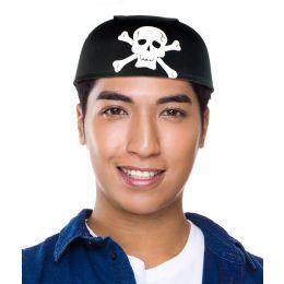 144 Wholesale Pirate Scarf Hat - Black