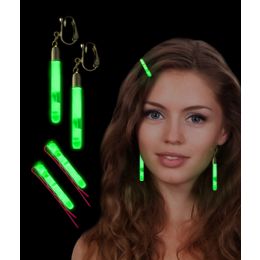288 Wholesale Glow Hair Pins And Earrings Set - Green